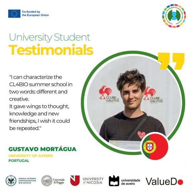Gustavo Mortágua, student from University of Aveiro, Portugal