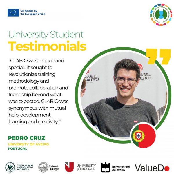Pedro Cruz, student from University of Aveiro, Portugal